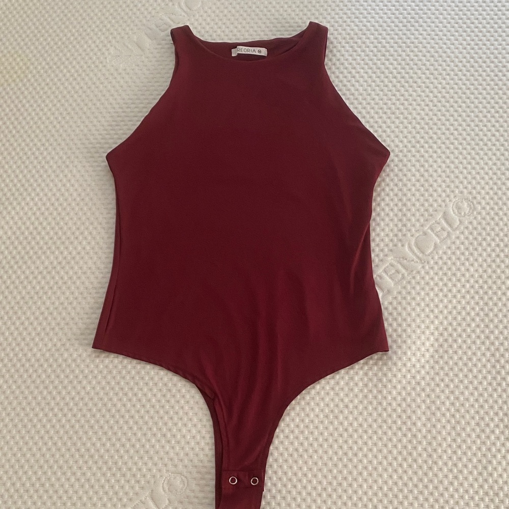 ReoRia Women's Deep Red Bodysuit